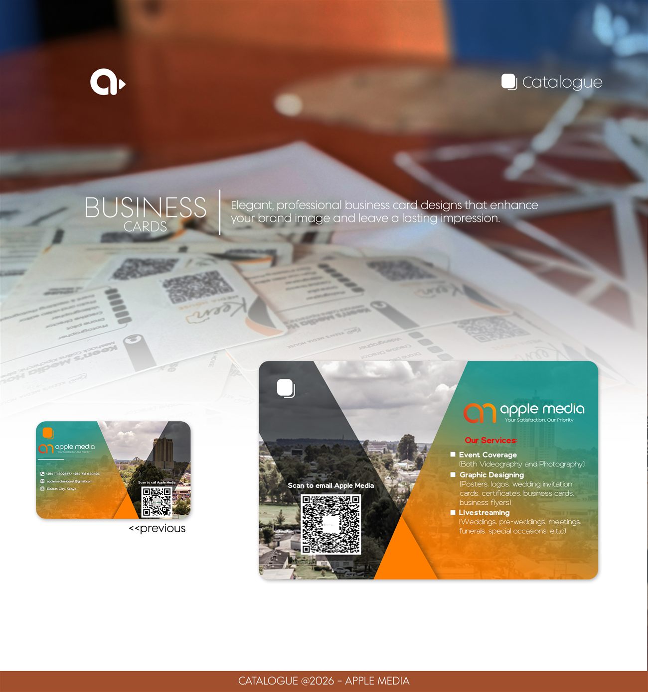 Business card design by Apple Media Kenya
